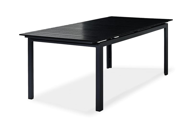Ruokapöytä Tunis Jatkettava 220-280x100 cm - Musta/Harmaa - Puutarhakalusteet - Terassipöydät - Ruokapöytä terassille