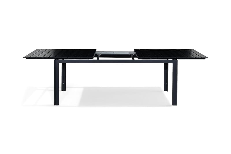 Ruokapöytä Tunis Jatkettava 220-280x100 cm - Musta/Harmaa - Puutarhakalusteet - Terassipöydät - Ruokapöytä terassille