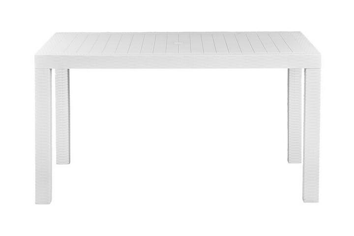 Ruokapöytä Valkoinen 140 x 80 cm FOSSANO - Valkoinen - Ruokapöytä terassille