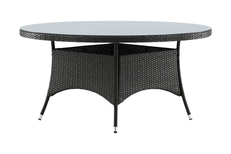 Ruokapöytä Volta Pyöreä 150 cm Musta - Venture Home - Puutarhakalusteet - Terassipöydät - Ruokapöytä terassille