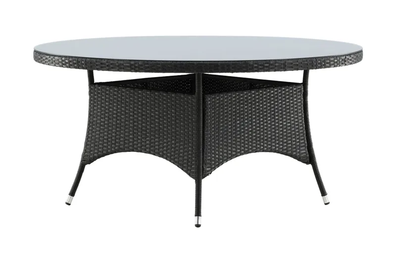 Ruokapöytä Volta Pyöreä 150 cm Musta - Venture Home - Puutarhakalusteet - Terassipöydät - Ruokapöytä terassille