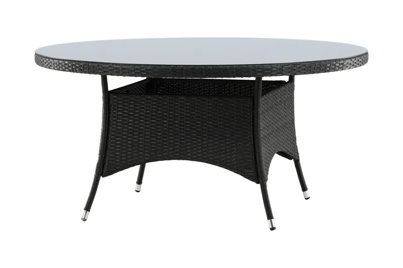 Ruokapöytä Volta Pyöreä 150 cm Musta - Venture Home - Puutarhakalusteet - Terassipöydät - Ruokapöytä terassille