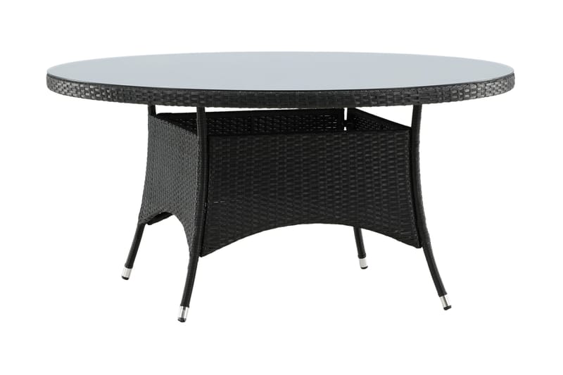 Ruokapöytä Volta Pyöreä 150 cm Musta - Venture Home - Puutarhakalusteet - Terassipöydät - Ruokapöytä terassille