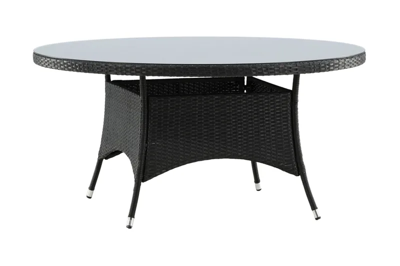 Ruokapöytä Volta Pyöreä 150 cm Musta - Venture Home - Puutarhakalusteet - Terassipöydät - Ruokapöytä terassille