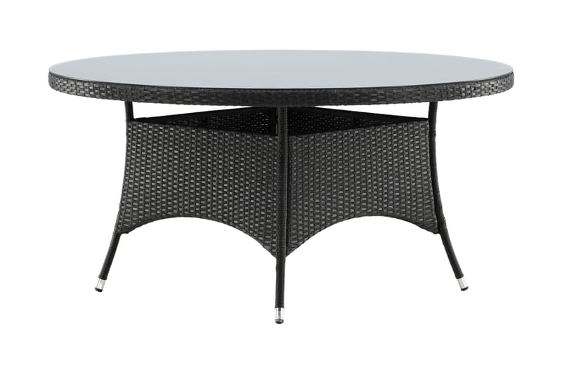 Ruokapöytä Volta Pyöreä 150 cm Musta - Venture Home - Puutarhakalusteet - Terassipöydät - Ruokapöytä terassille