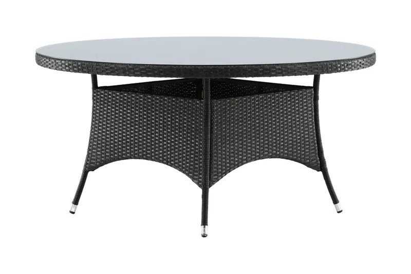 Ruokapöytä Volta Pyöreä 150 cm Musta - Venture Home - Puutarhakalusteet - Terassipöydät - Ruokapöytä terassille