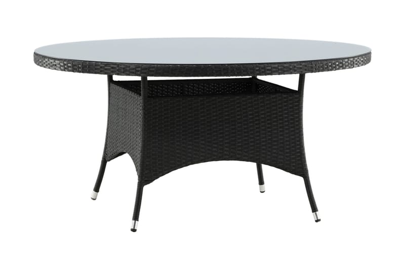 Ruokapöytä Volta Pyöreä 150 cm Musta - Venture Home - Puutarhakalusteet - Terassipöydät - Ruokapöytä terassille