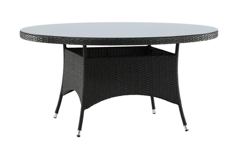 Ruokapöytä Volta Pyöreä 150 cm Musta - Venture Home - Puutarhakalusteet - Terassipöydät - Ruokapöytä terassille