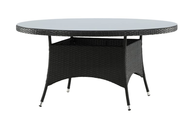 Ruokapöytä Volta Pyöreä 150 cm Musta - Venture Home - Puutarhakalusteet - Terassipöydät - Ruokapöytä terassille