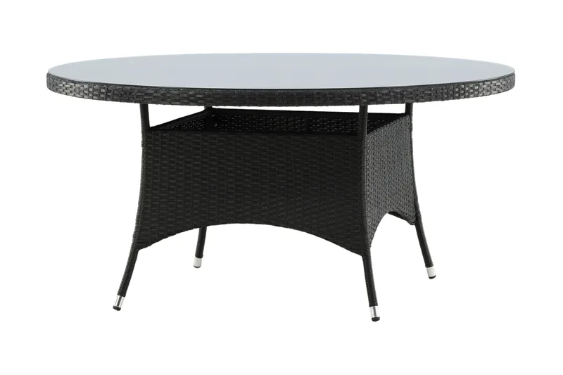 Ruokapöytä Volta Pyöreä 150 cm Musta - Venture Home - Puutarhakalusteet - Terassipöydät - Ruokapöytä terassille