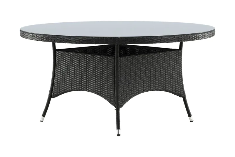 Ruokapöytä Volta Pyöreä 150 cm Musta - Venture Home - Puutarhakalusteet - Terassipöydät - Ruokapöytä terassille