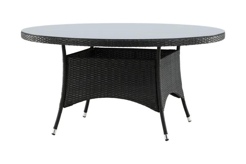 Ruokapöytä Volta Pyöreä 150 cm Musta - Venture Home - Puutarhakalusteet - Terassipöydät - Ruokapöytä terassille
