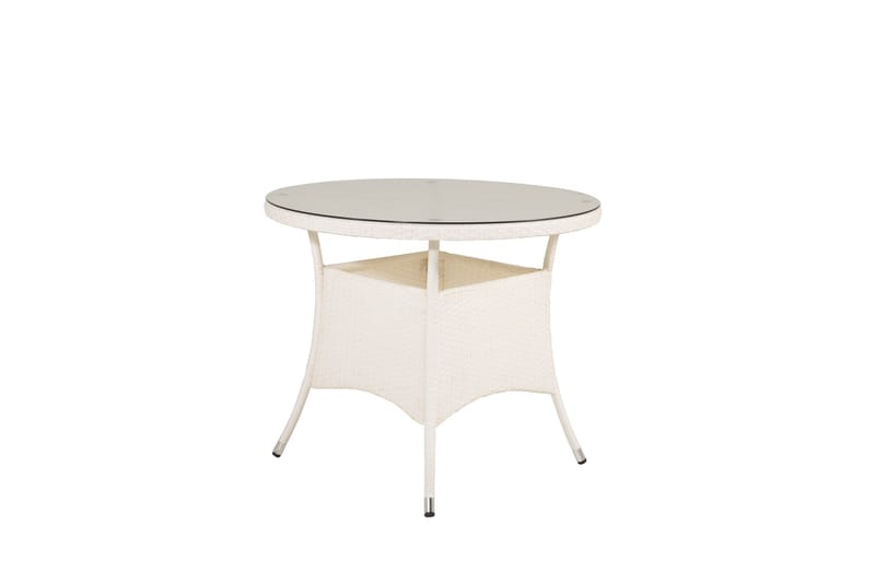 Ruokapöytä Volta Pyöreä 90 cm - Valkoinen - Puutarhakalusteet - Terassipöydät - Ruokapöytä terassille