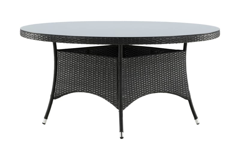 Ruokapöytä Volta Pyöreä 150 cm Musta - Venture Home - Puutarhakalusteet - Terassipöydät - Ruokapöytä terassille