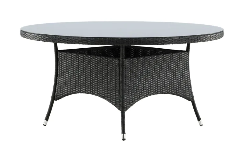 Ruokapöytä Volta Pyöreä 150 cm Musta - Venture Home - Puutarhakalusteet - Terassipöydät - Ruokapöytä terassille