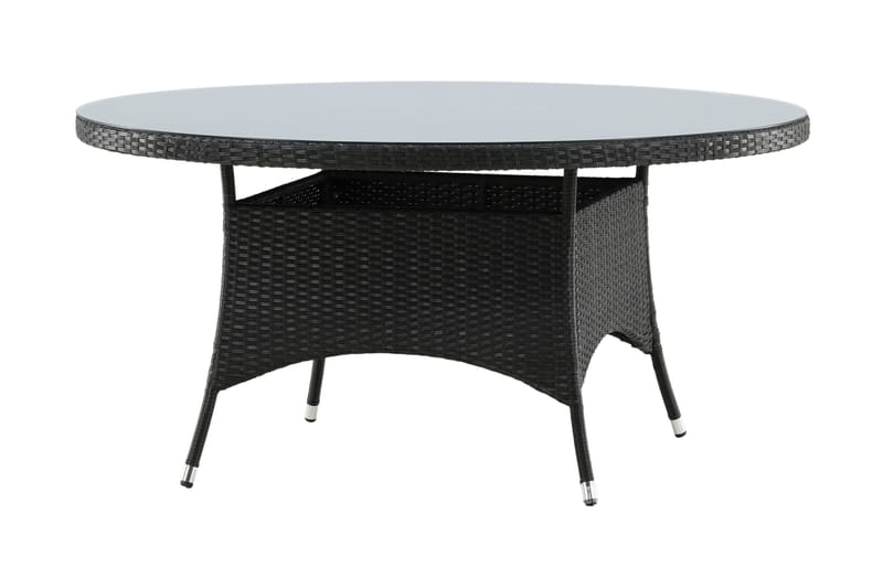 Ruokapöytä Volta Pyöreä 150 cm Musta - Venture Home - Puutarhakalusteet - Terassipöydät - Ruokapöytä terassille