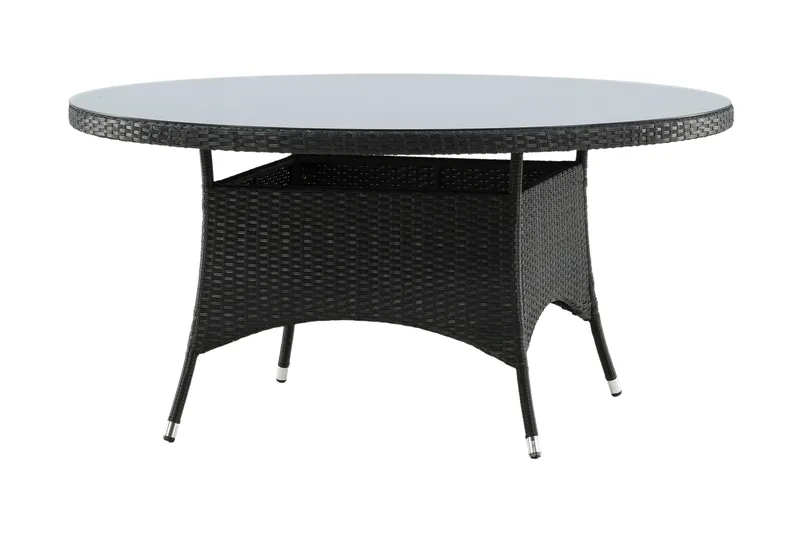 Ruokapöytä Volta Pyöreä 150 cm Musta - Venture Home - Puutarhakalusteet - Terassipöydät - Ruokapöytä terassille