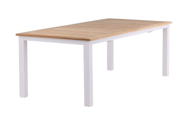 Ruokapöytä Panama Jatkettava 224x324 cm Tiikki - Tiikki/Valkoinen - Puutarhakalusteet - Terassipöydät - Ruokapöytä terassille