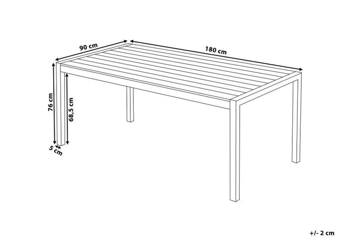 Ruokapöytä Pereta 180 cm - Harmaa - Ruokapöytä terassille