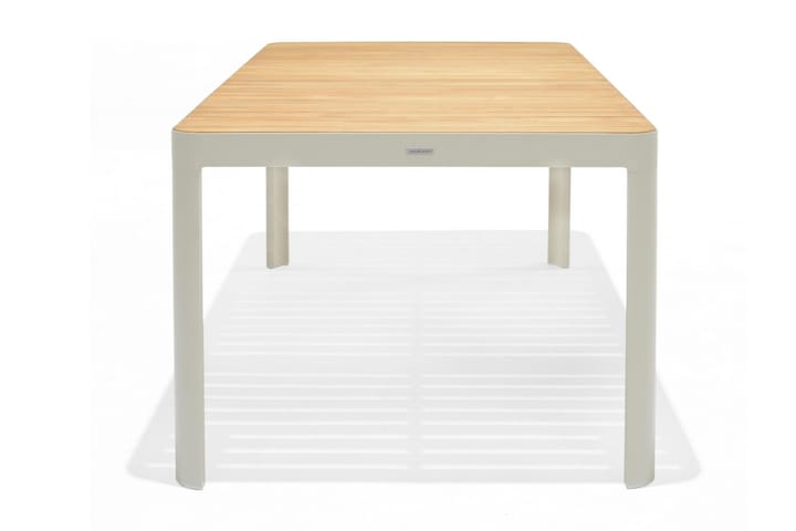 Ruokapöytä Portals 161 cm - Valkoinen/Puu - Ruokapöytä terassille
