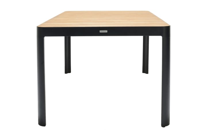 Ruokapöytä Portals 161 cm - Musta/Puu - Ruokapöytä terassille