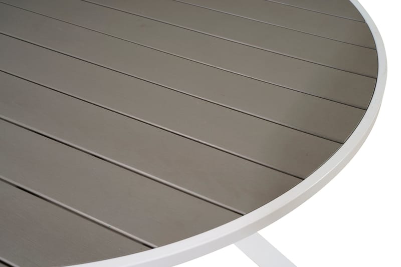 Ruokapöytä Parma Pyöreä 140 cm Valkoinen/Harmaa - Venture Home - Puutarhakalusteet - Terassipöydät - Ruokapöytä terassille