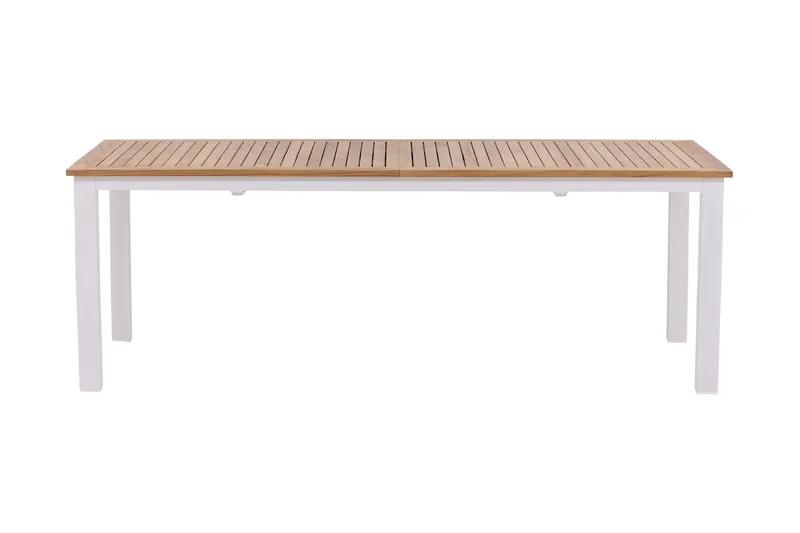 Ruokapöytä Panama Jatkettava 224x324 cm Tiikki - Tiikki/Valkoinen - Puutarhakalusteet - Terassipöydät - Ruokapöytä terassille
