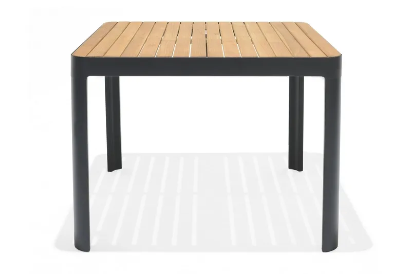 Ruokapöytä Portals 95 cm - Musta/Puu - Puutarhakalusteet - Terassipöydät - Ruokapöytä terassille