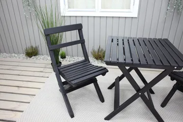 Taittopöytä Edilma 65 cm - Kahvimusta - Puutarhakalusteet - Terassipöydät - Ruokapöytä terassille