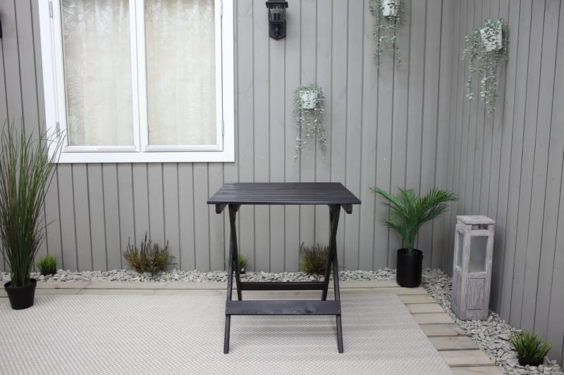 Taittopöytä Edilma 65 cm - Kahvimusta - Puutarhakalusteet - Terassipöydät - Ruokapöytä terassille