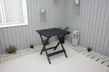 Taittopöytä Edilma 65 cm - Kahvimusta - Puutarhakalusteet - Terassipöydät - Ruokapöytä terassille