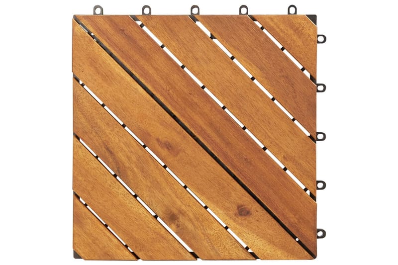 Terassilaatat 10 kpl 30x30 cm täysi akaasiapuu - Ruskea - Puutarhakalusteet - Terassipöydät - Ruokapöytä terassille