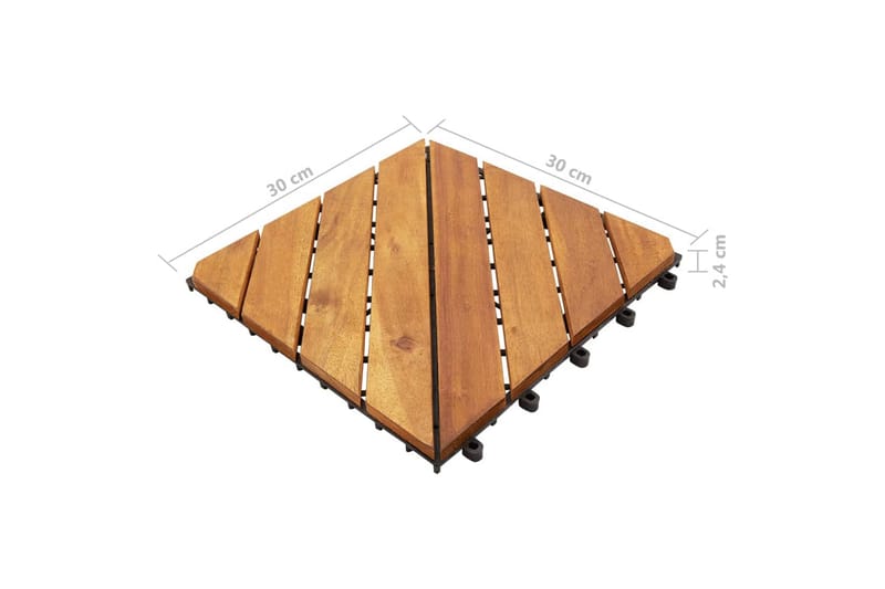Terassilaatat 10 kpl 30x30 cm täysi akaasiapuu - Ruskea - Puutarhakalusteet - Terassipöydät - Ruokapöytä terassille