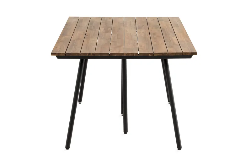 Trio Ruokapöytä 200x100cm - Akaasia/Musta - Puutarhakalusteet - Terassipöydät - Ruokapöytä terassille