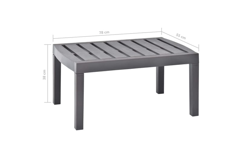 Ulkopöytä mokka 78x55x38 cm muovi - Ruskea - Puutarhakalusteet - Terassipöydät - Ruokapöytä terassille