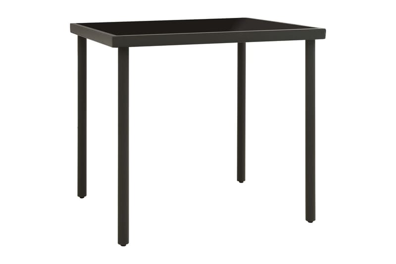 Ulkoruokapöytä antrasiitti 80x80x72 cm lasi ja teräs - Puutarhakalusteet - Terassipöydät - Ruokapöytä terassille