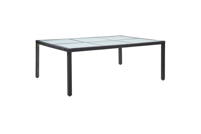 Ulkoruokapöytä musta 200x150x74 cm polyrottinki - Puutarhakalusteet - Terassipöydät - Ruokapöytä terassille