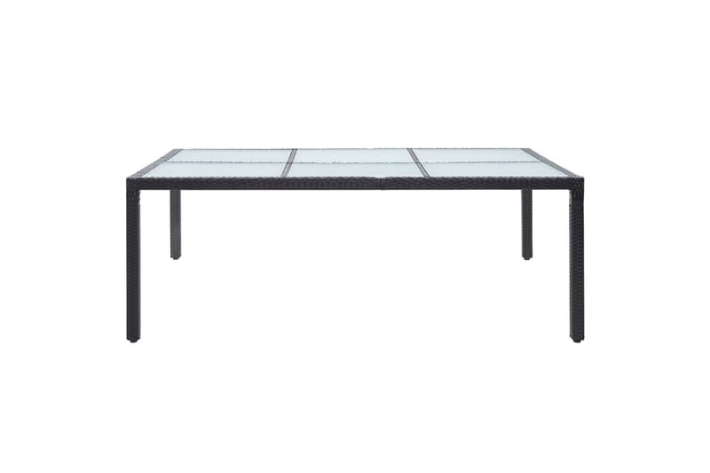 Ulkoruokapöytä musta 200x150x74 cm polyrottinki - Puutarhakalusteet - Terassipöydät - Ruokapöytä terassille