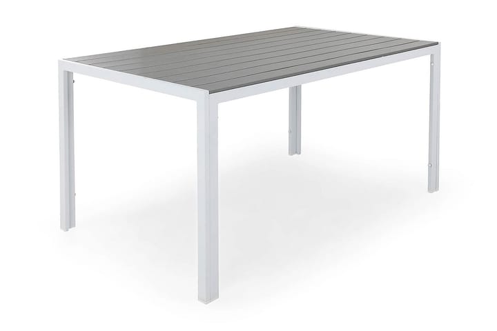 Ruokapöytä Tunis 150x90 cm - Valkoinen/Harmaa - Ruokapöytä terassille