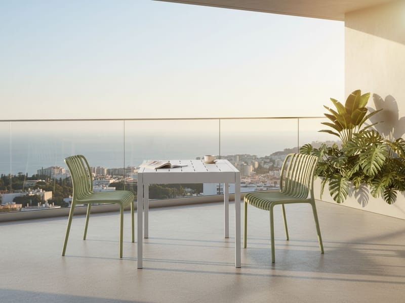 Ruokapöytä ulos Bartica 81x84 cm - Harmaa - Puutarhakalusteet - Terassipöydät - Ruokapöytä terassille