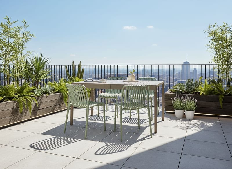 Ruokapöytä ulos Bartica 84x154 cm - Beige - Puutarhakalusteet - Terassipöydät - Ruokapöytä terassille