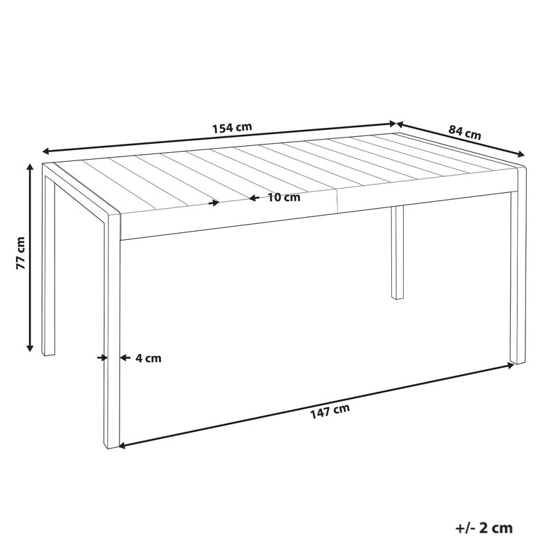 Ruokapöytä ulos Bartica 84x154 cm - Ruskea - Puutarhakalusteet - Terassipöydät - Ruokapöytä terassille