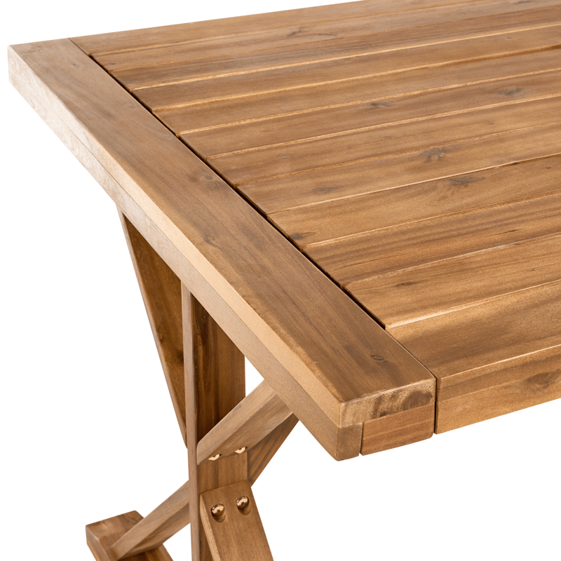 Ruokapöytä ulos Calabritto 90 cm 180 cm akaasiapuu - Ruskea - Puutarhakalusteet - Terassipöydät - Ruokapöytä terassille