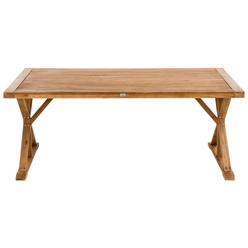 Ruokapöytä ulos Calabritto 90 cm 180 cm akaasiapuu - Ruskea - Puutarhakalusteet - Terassipöydät - Ruokapöytä terassille