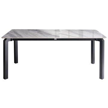 Ruokapöytä ulos Feletto 90x180 cm Kivi - Harmaa/musta - Puutarhakalusteet - Terassipöydät - Ruokapöytä terassille