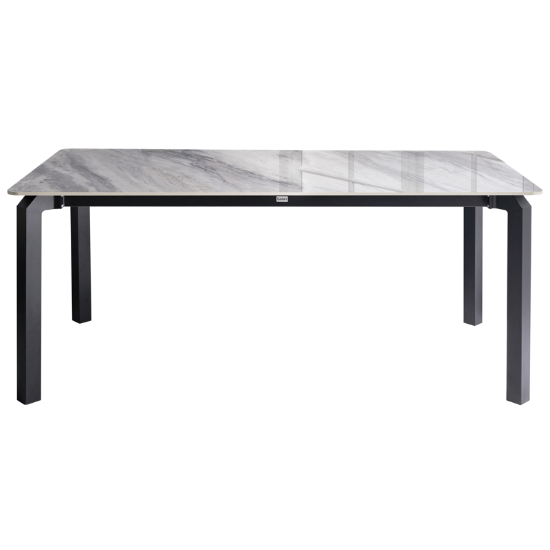 Ruokapöytä ulos Feletto 90x180 cm Kivi - Harmaa/musta - Puutarhakalusteet - Terassipöydät - Ruokapöytä terassille