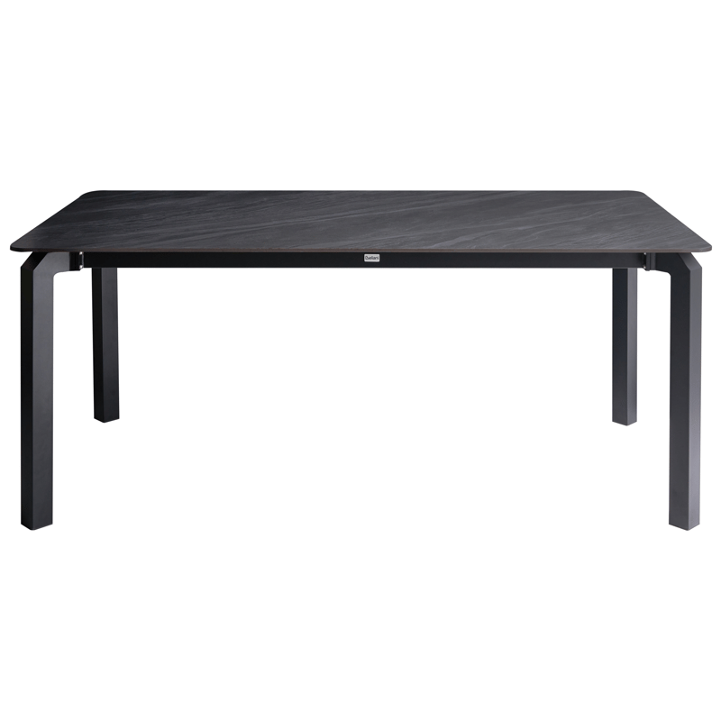 Ruokapöytä ulos Feletto 90x180 cm Kivi - Musta - Puutarhakalusteet - Terassipöydät - Ruokapöytä terassille