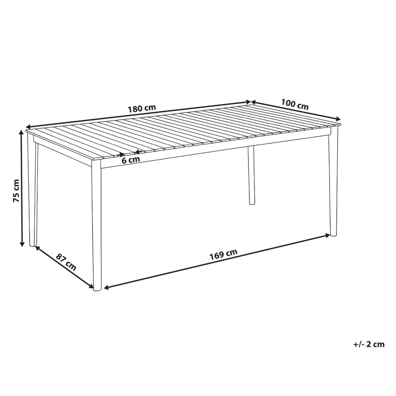 Ruokapöytä ulos Jaco 100x180 cm akaasiapuu - Ruskea - Puutarhakalusteet - Terassipöydät - Ruokapöytä terassille