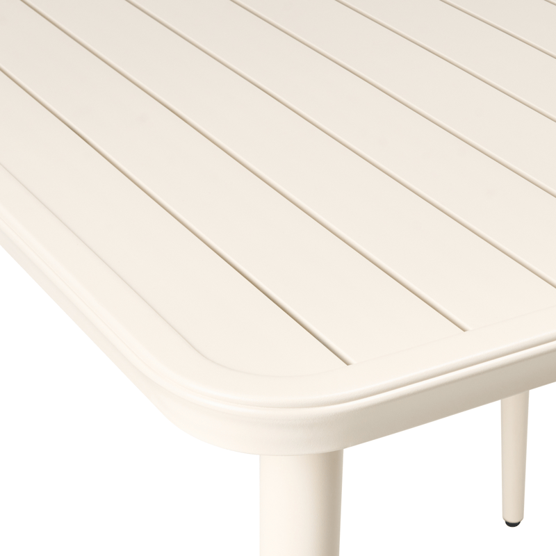 Ruokapöytä ulos Naturno 80 cm Alumiini - Beige - Puutarhakalusteet - Terassipöydät - Ruokapöytä terassille