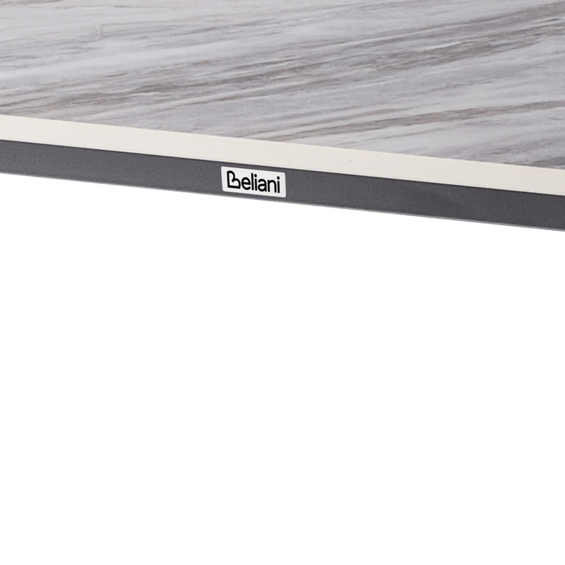 Ruokapöytä ulos Rodallo 160 cm Kivi - Harmaa/musta - Puutarhakalusteet - Terassipöydät - Ruokapöytä terassille